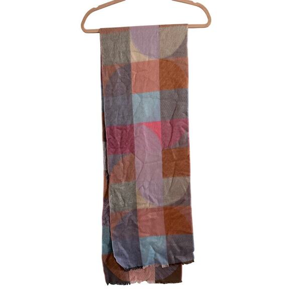 FRAAS Cashmink Multicolor Plaid Circle Scarf Wrap - NWOT - Picture 1 of 3